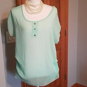 Mint green Top, elate, sz M